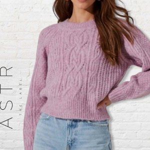 NWOT ASTR Cable Knit Sweater, Size XL